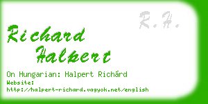 richard halpert business card