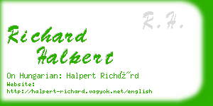 richard halpert business card